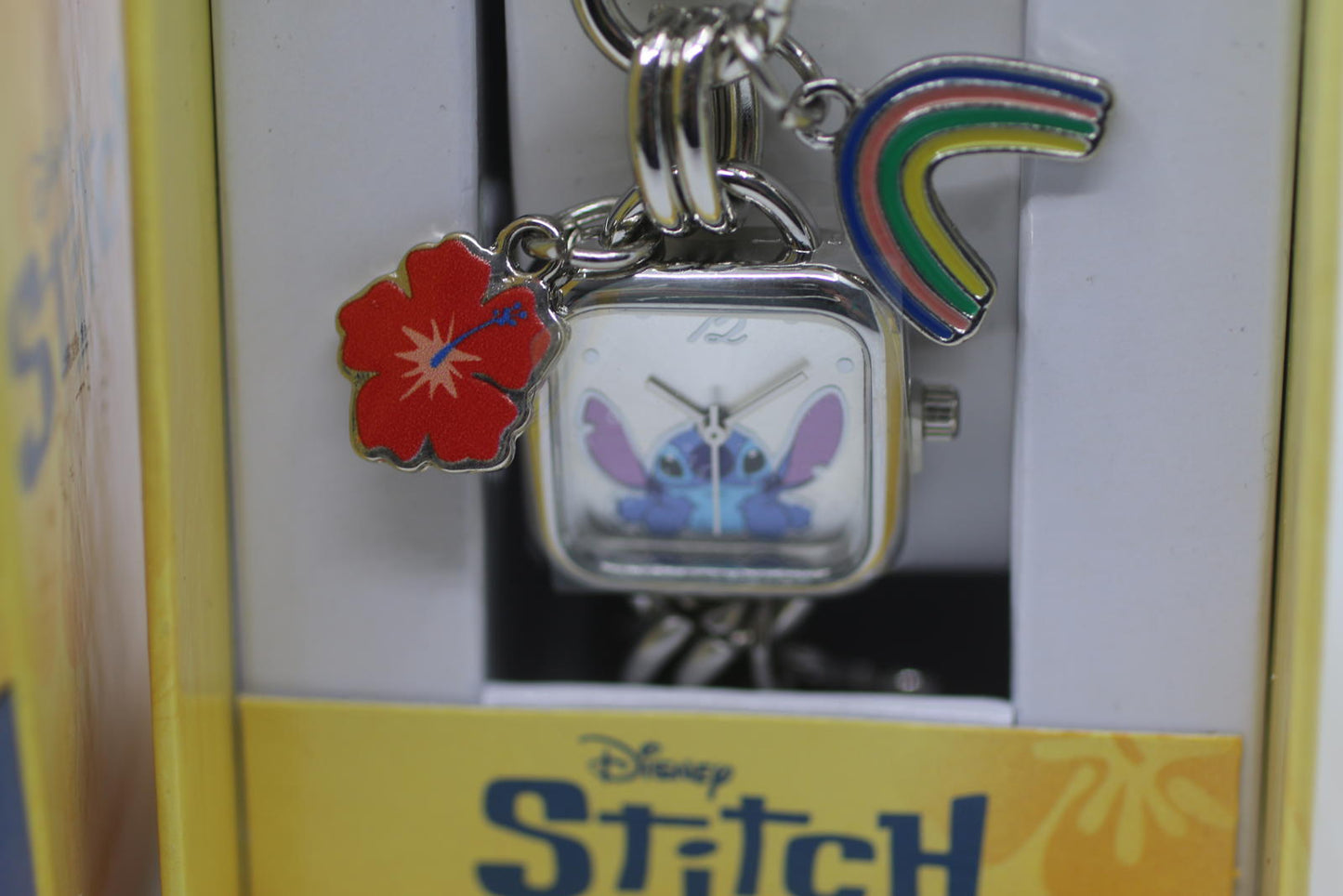 Disney Stitch Charm Bracelet Watch Box Accutime Lilo&Stitch
