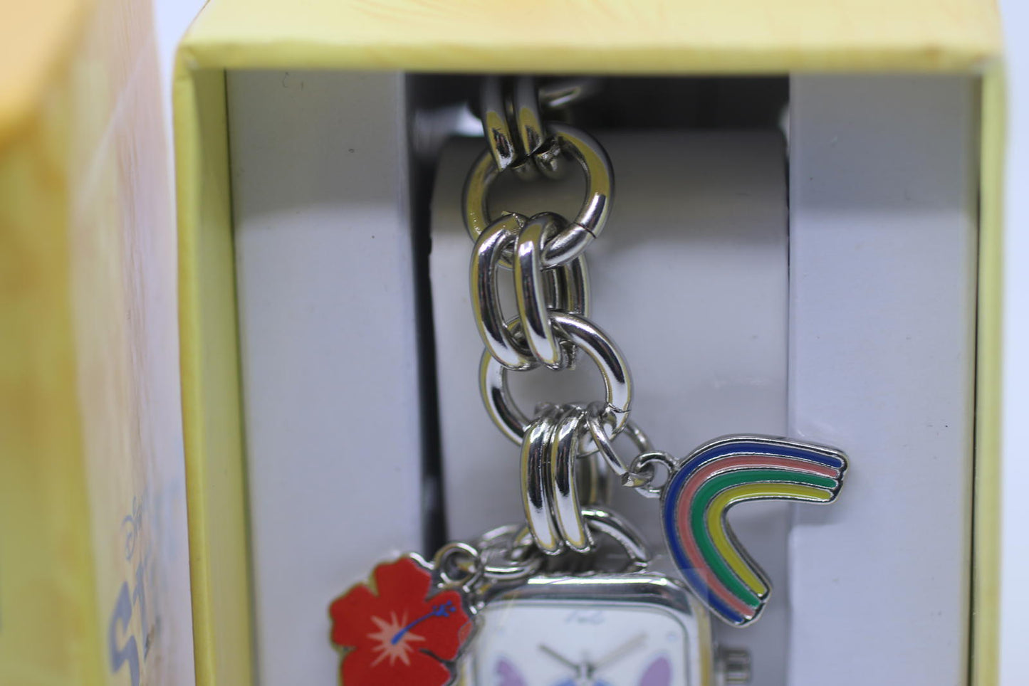 Disney Stitch Charm Bracelet Watch Box Accutime Lilo&Stitch