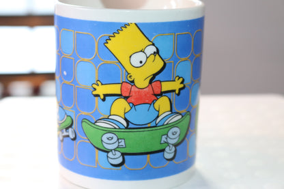 BART Simpson skateboard mug used condition