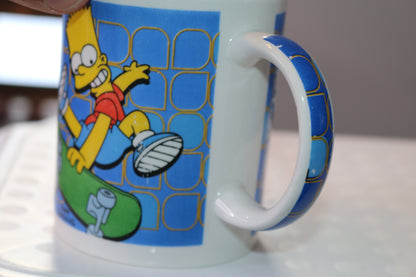 BART Simpson skateboard mug used condition