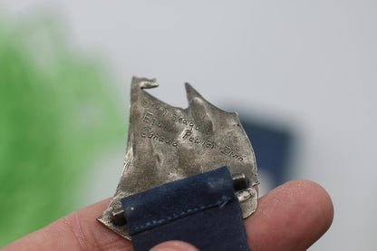 Seagull Pewter 1991 Nautical Bookmark – Sailboat & Ship Wheel – Made in Canada