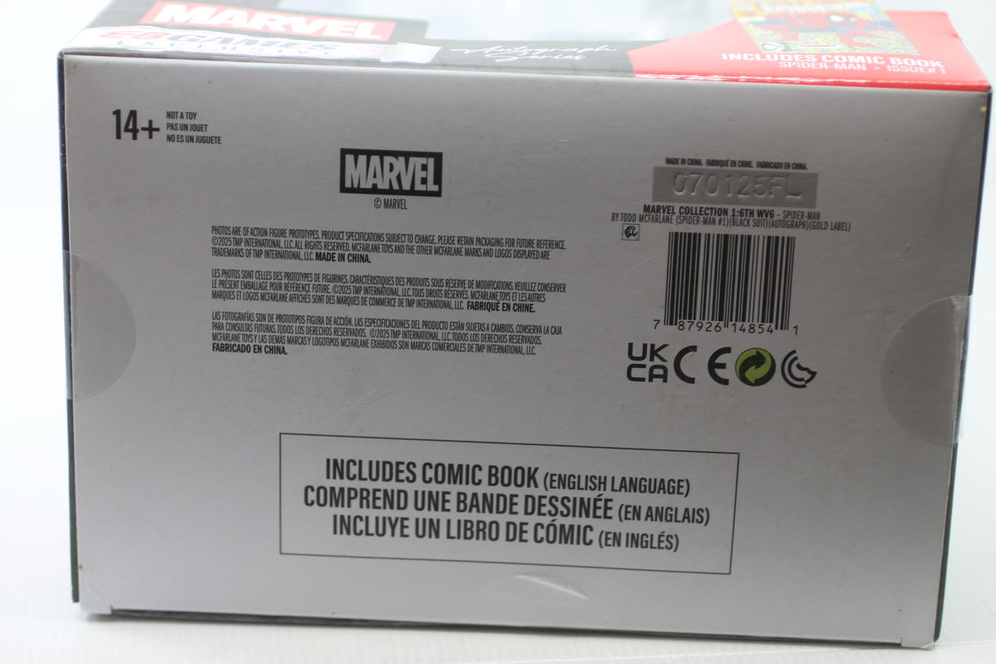 McFarlane Toys Spider-Man Black Suit Gold Label – Autograph EB Games Exclusive