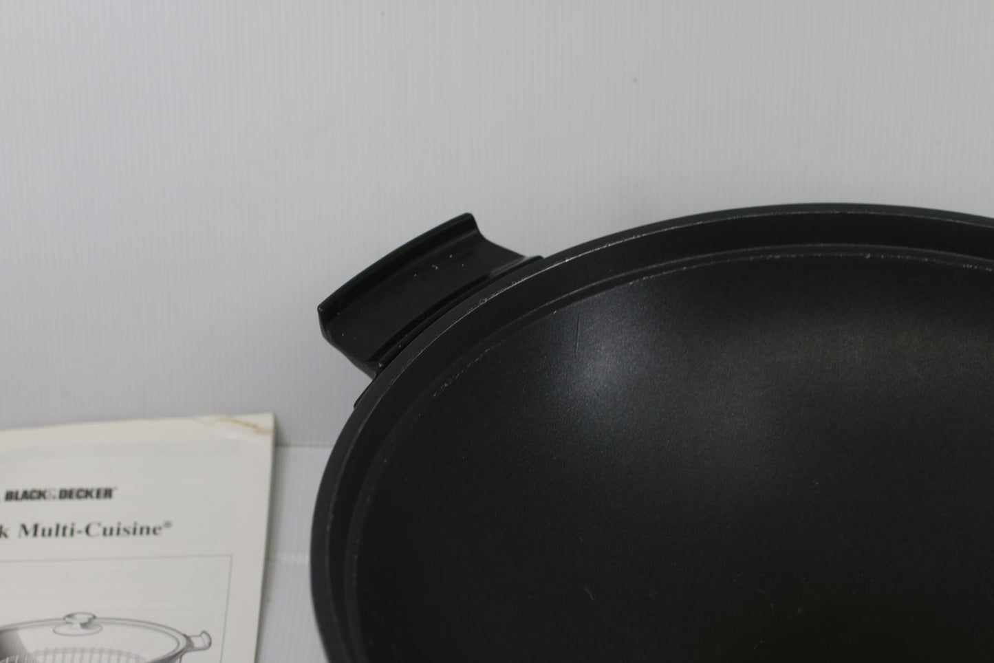 Black&Decker Wok Multi-Cuisine WK1000-04 Electric Wok 1500W Glass Lid W/ Manual