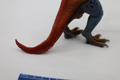 SCHLEICH 2013 Therizinosaurus D-73527 Dinosaur Prehistoric Figure toy Red Blue