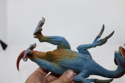 SCHLEICH 2013 Therizinosaurus D-73527 Dinosaur Prehistoric Figure toy Red Blue