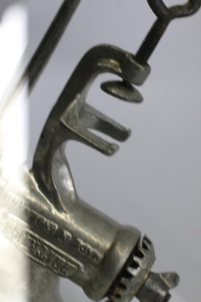 Vintage Harper “Beatrice” Manual Meat Grinder No. 381 England Metal Clamp Style