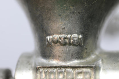 Vintage Harper “Beatrice” Manual Meat Grinder No. 381 England Metal Clamp Style
