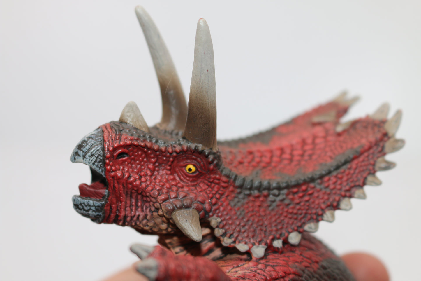 Schleich Triceratops Red Prehistoric Dinosaur Model Toy Figure 2013 D-73527