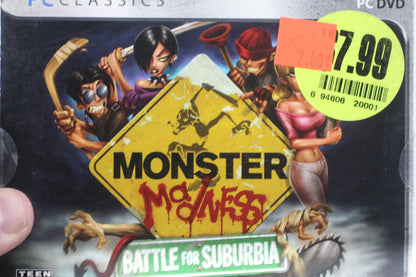 PC CD-Rom Monster Madness: Battle for Suburbia Zombie Game Brand New Jewel Case