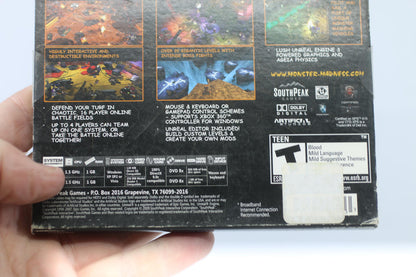 PC CD-Rom Monster Madness: Battle for Suburbia Zombie Game Brand New Jewel Case