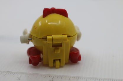Vintage 1980s Ms PAC-MAN Wind Up Walking Toy Figure by TOMY
