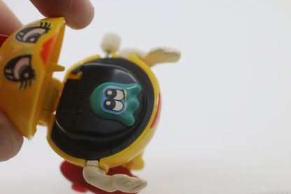 Vintage 1980s Ms PAC-MAN Wind Up Walking Toy Figure by TOMY