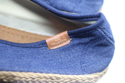 BB Collection Women’s Denim Slip-On Espadrilles Size 6 Flats