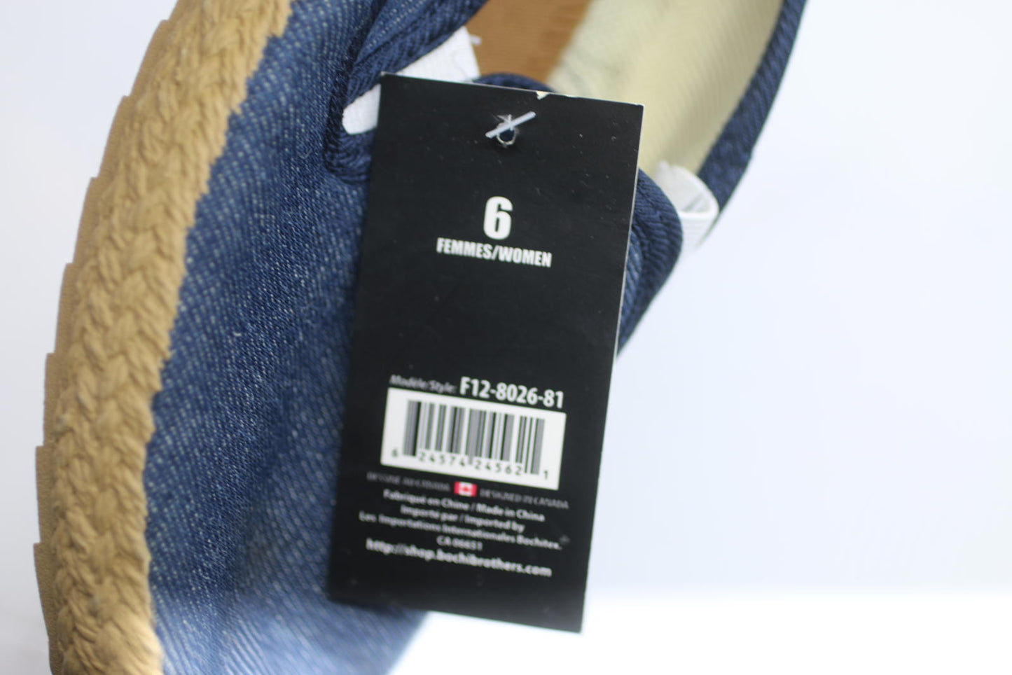 BB Collection Women’s Denim Slip-On Espadrilles Size 6 Flats