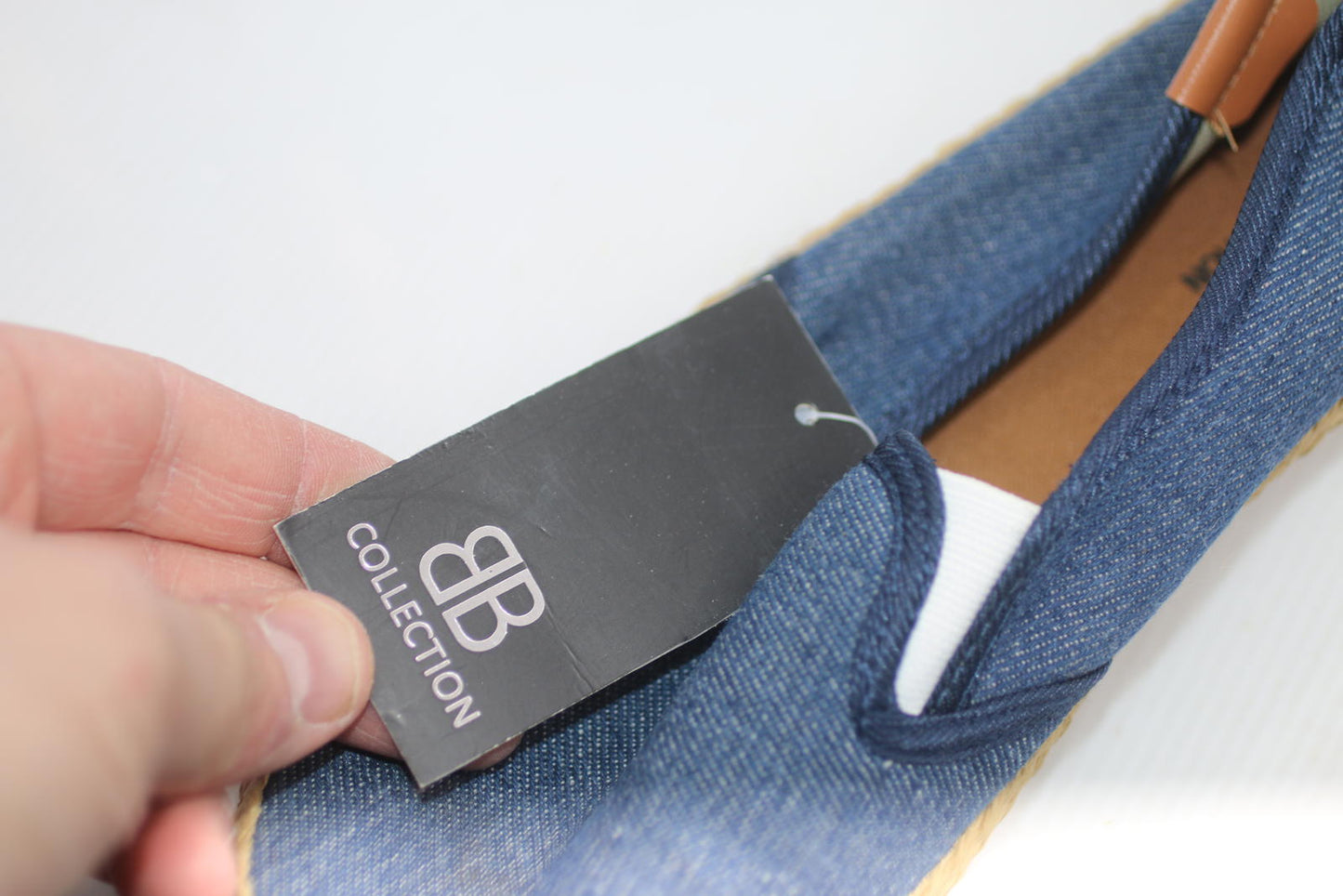 BB Collection Women’s Denim Slip-On Espadrilles Size 6 Flats