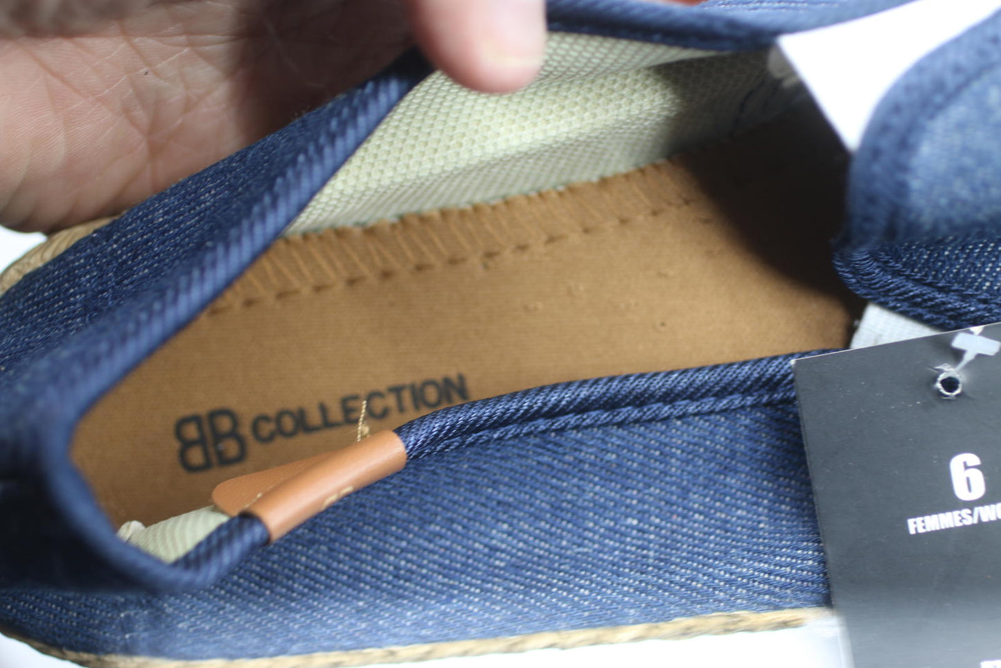 BB Collection Women’s Denim Slip-On Espadrilles Size 6 Flats