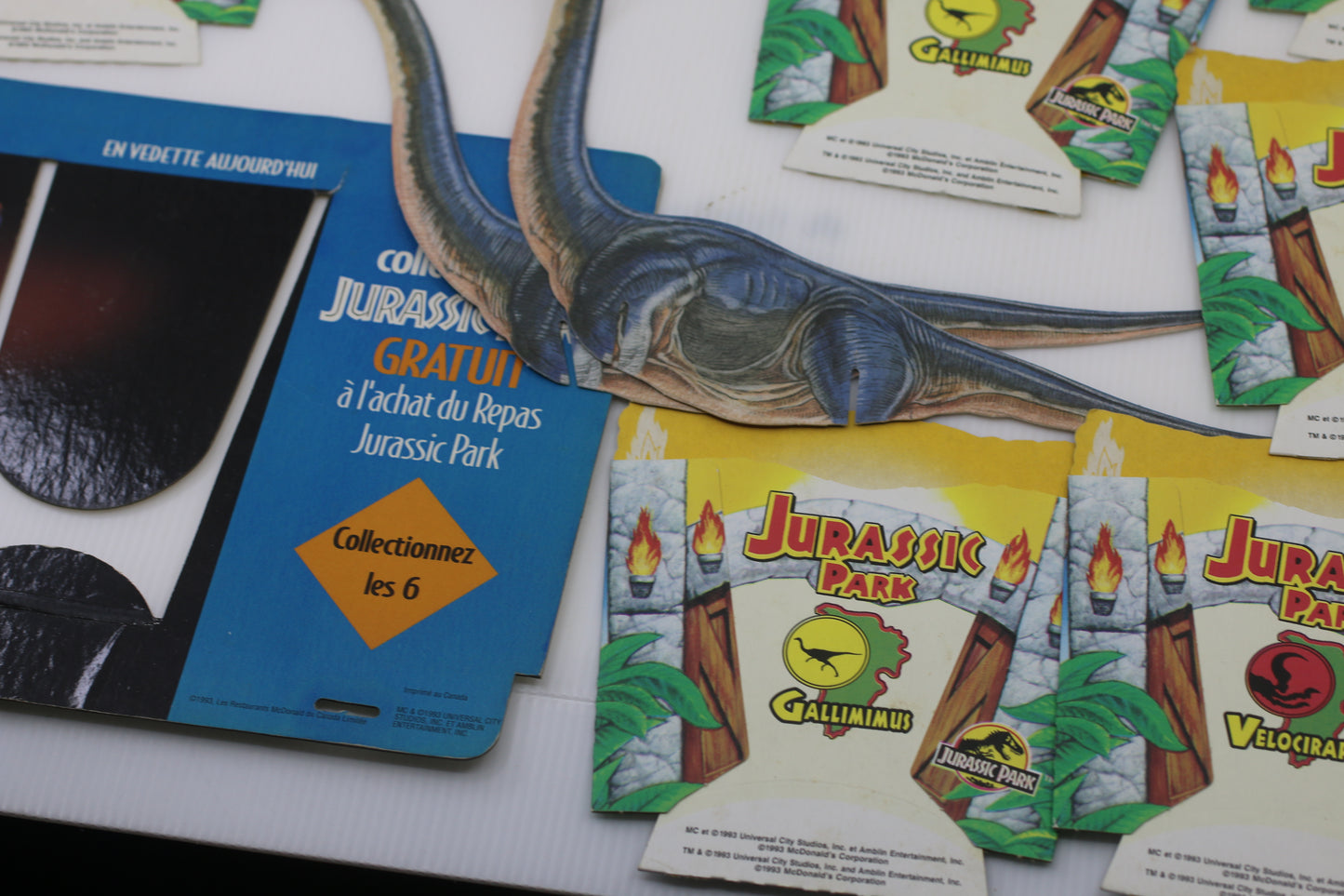 Lot 1993 McDonald's Jurassic Park Fry Box The Hatchery VERY HARD TO FIND