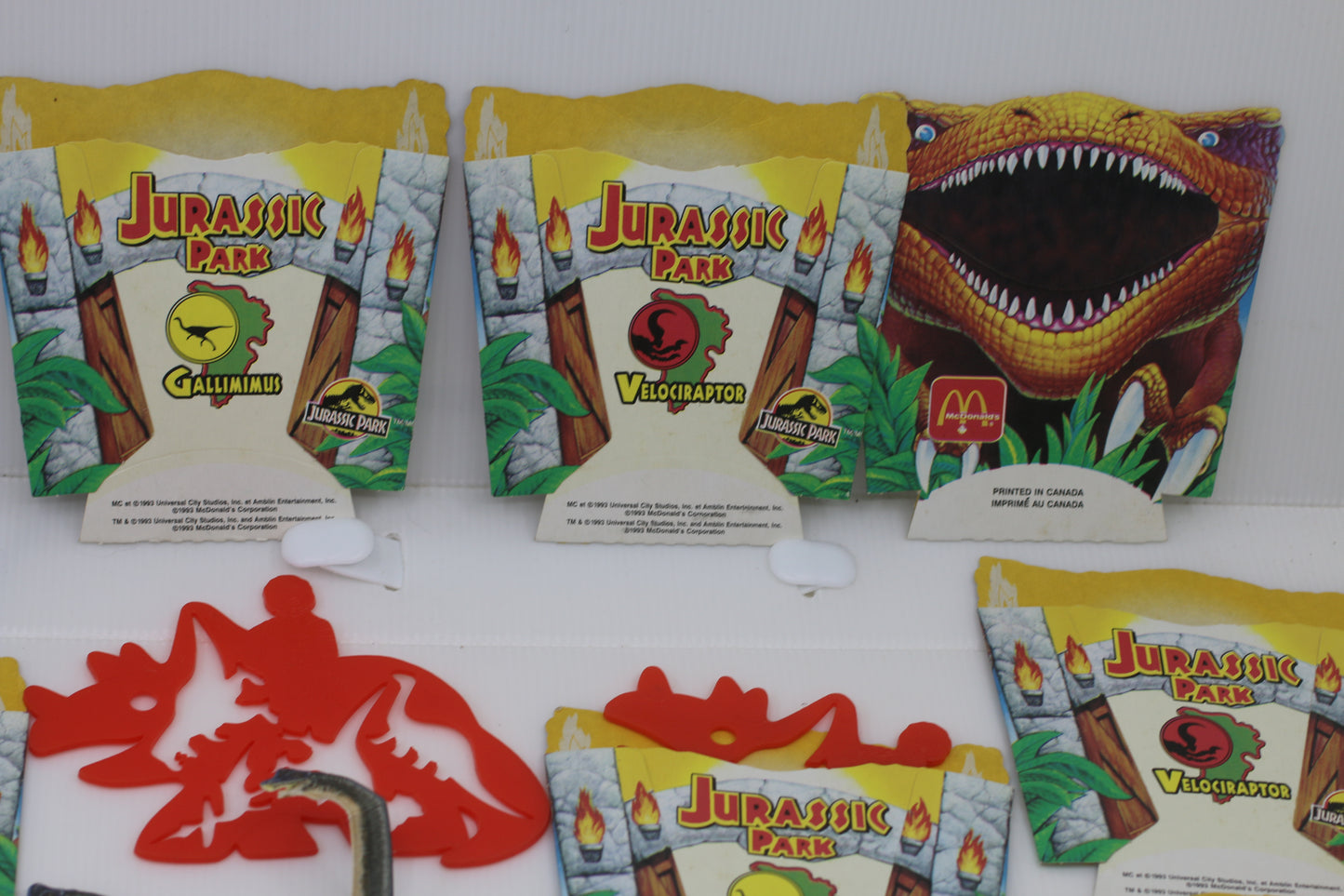 Lot 1993 McDonald's Jurassic Park Fry Box The Hatchery VERY HARD TO FIND