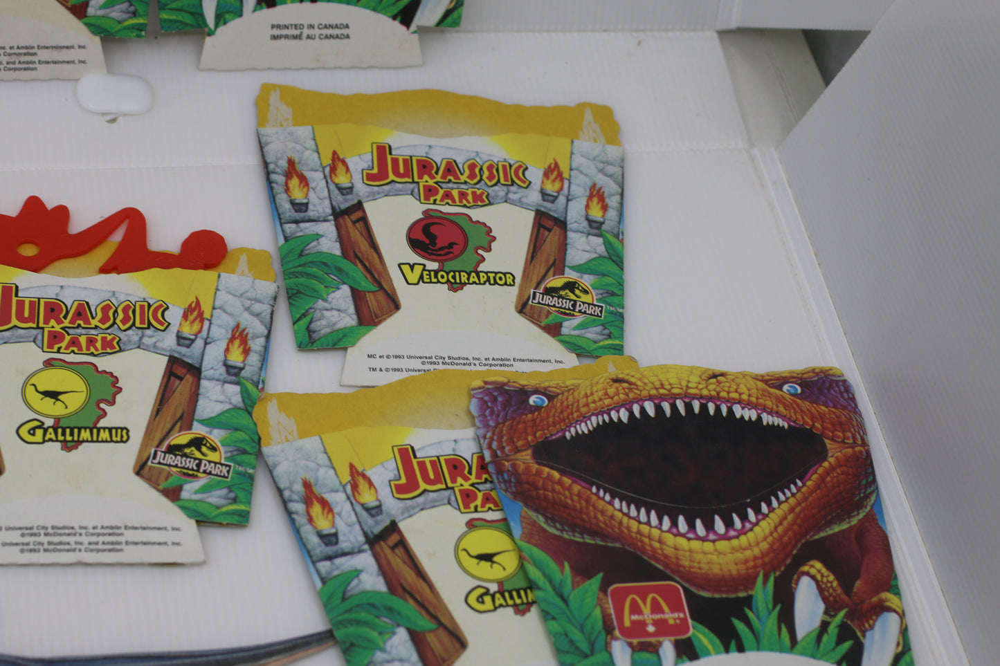 Lot 1993 McDonald's Jurassic Park Fry Box The Hatchery VERY HARD TO FIND