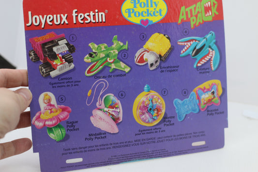 1994 Polly Pocket Attack Pack McDonalds Translite Display Advertising Sign french