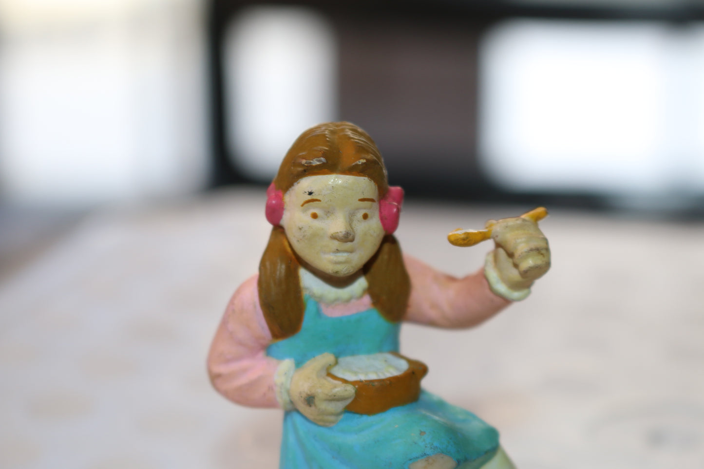 Rhymekins Little Miss Muffet Figurine Curds Whey Nursery Rhyme Funrise 1988