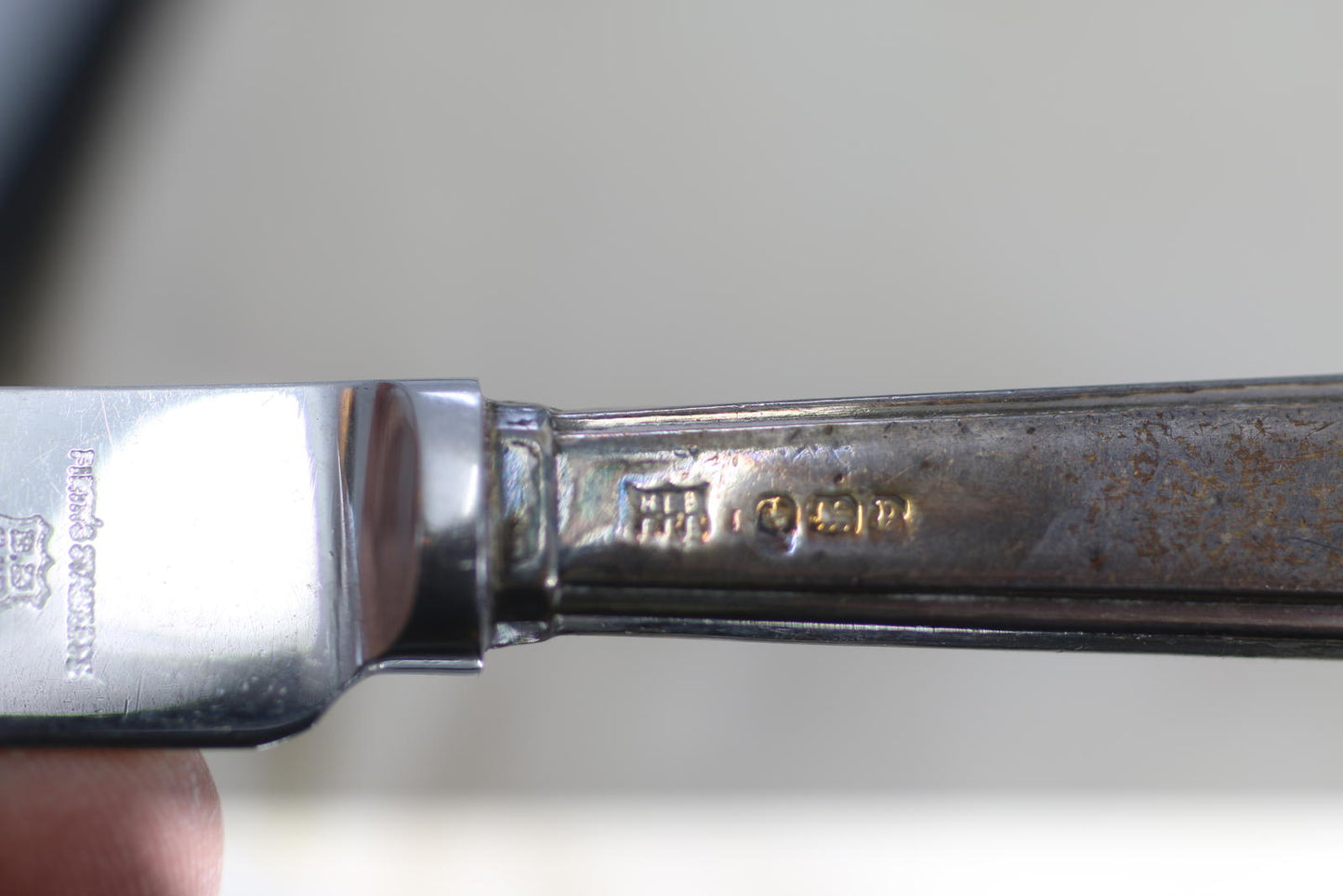 Vintage EPNS Silver Plate & Pirus Stainless Butter Knife Set 6 Pc Original Case