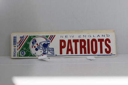 Vintage New England Patriots 12” NFL WinCraft Bumper Sticker