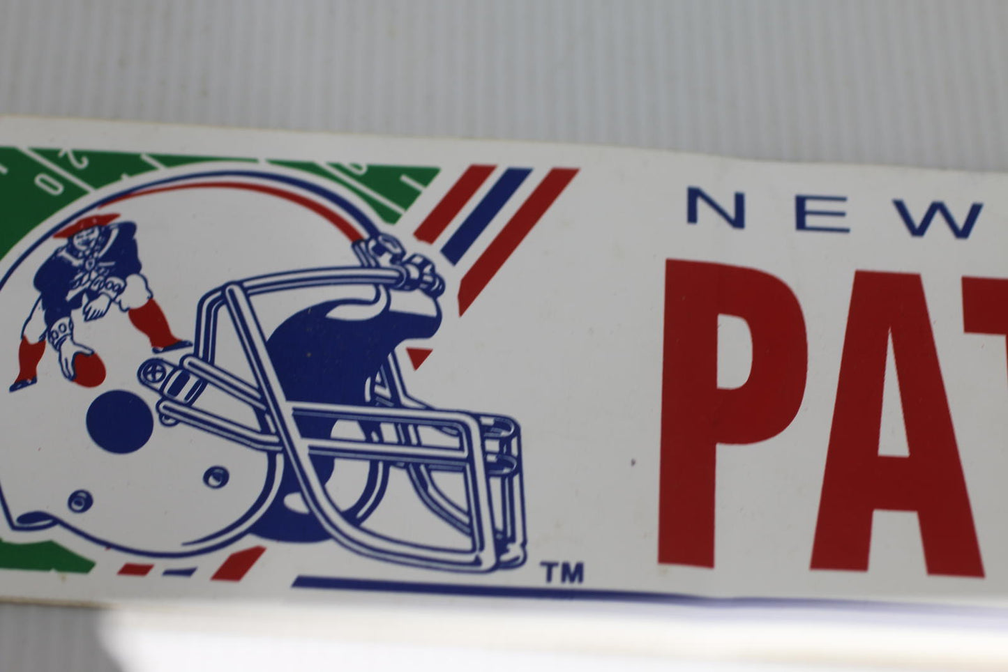 Vintage New England Patriots 12” NFL WinCraft Bumper Sticker