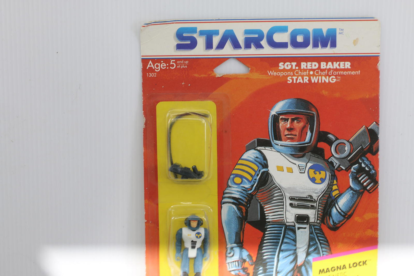 1986 Starcom Sgt Red Baker Star Wing MOC Coleco Magna Lock on card sealed new