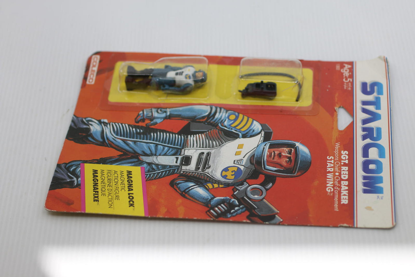1986 Starcom Sgt Red Baker Star Wing MOC Coleco Magna Lock on card sealed new
