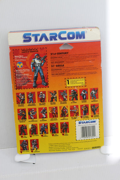 1986 Starcom Sgt Red Baker Star Wing MOC Coleco Magna Lock on card sealed new