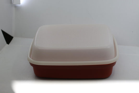 Vintage Tupperware 1518-2 1519-3 Paprika Marinade Container Diamond Point Base