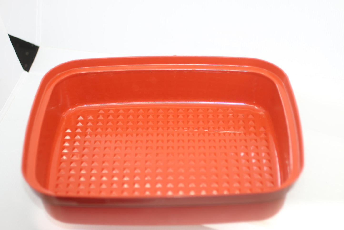 Vintage Tupperware 1518-2 1519-3 Paprika Marinade Container Diamond Point Base