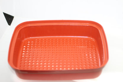 Vintage Tupperware 1518-2 1519-3 Paprika Marinade Container Diamond Point Base