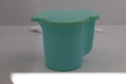 Vintage Pale Blue Tupperware Creamer / Milk Pitcher w/ Flip Lid 131-3, 625-5