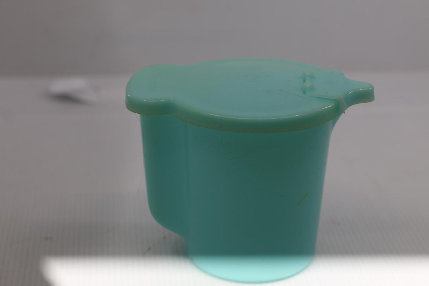 Vintage Pale Blue Tupperware Creamer / Milk Pitcher w/ Flip Lid 131-3, 625-5