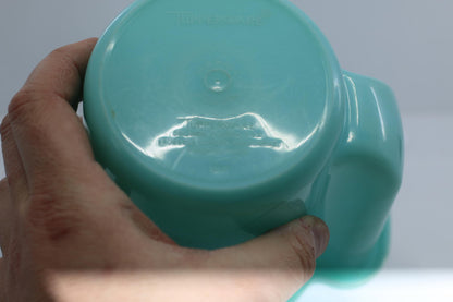 Tupperware Aqua Blue Creamer Milk Pitcher Flip Lid 131-2, 625-5 Large variant