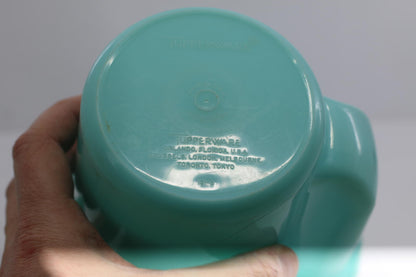 Tupperware Aqua Blue Creamer Milk Pitcher Flip Lid 131-2, 625-5 Large variant