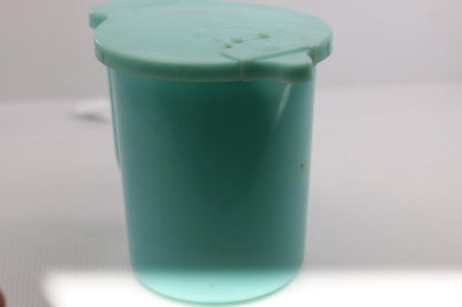 Tupperware Aqua Blue Creamer Milk Pitcher Flip Lid 131-2, 625-5 Large variant