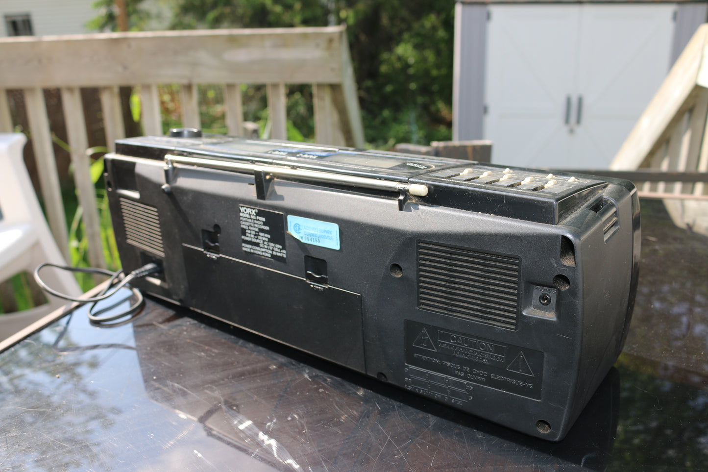 yorx super sounds newave Model No.P1215 portable radio double deck