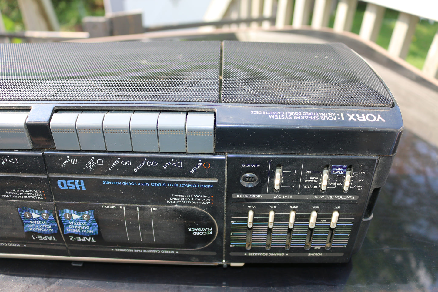 yorx super sounds newave Model No.P1215 portable radio double deck