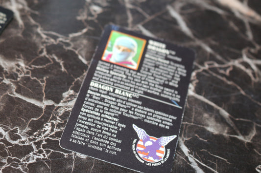 Coleco Rambo Force Of Freedom White Dragon Accessorie file card only