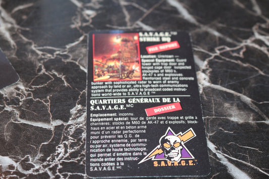 Coleco Rambo Force Of Freedom s.a.v.a.g.e. Strike h.Q Accessorie file card only