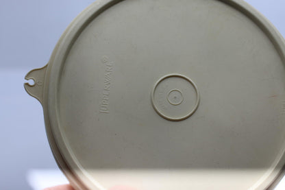Vintage Tupperware 264-21 Canister w/ Lid 227-42 Made USA Beige Retro