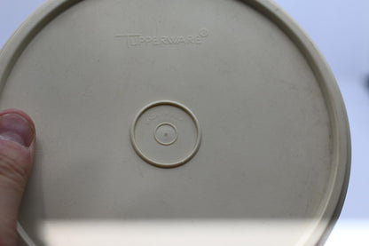 Vintage Tupperware 264-21 Canister w/ Lid 227-42 Made USA Beige Retro