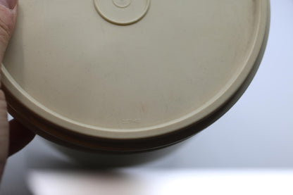 Vintage Tupperware 264-21 Canister w/ Lid 227-42 Made USA Beige Retro
