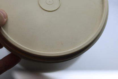 Vintage Tupperware 264-21 Canister w/ Lid 227-42 Made USA Beige Retro
