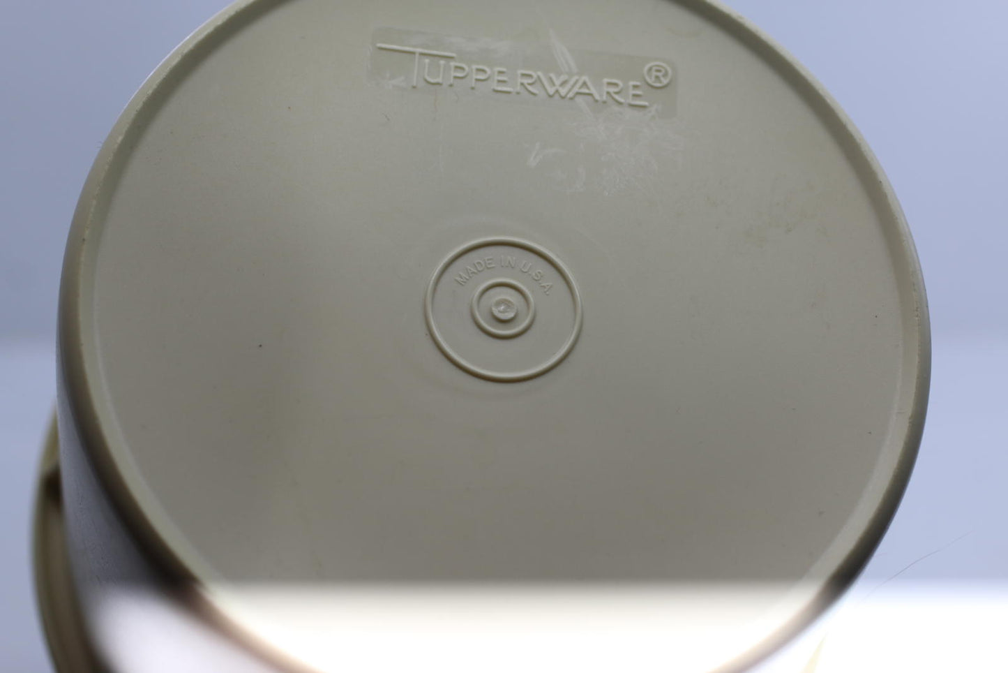 Vintage Tupperware 264-21 Canister w/ Lid 227-42 Made USA Beige Retro