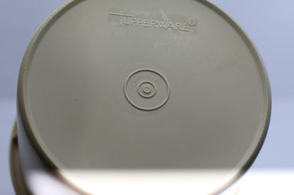 Vintage Tupperware 264-21 Canister w/ Lid 227-42 Made USA Beige Retro