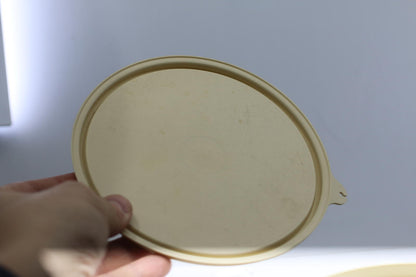 Vintage Tupperware 264-21 Canister w/ Lid 227-42 Made USA Beige Retro